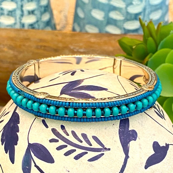 Brighton Jewelry - Brighton “GLOBAL DREAMS “ Turquoise Bead Bangle Bracelet
